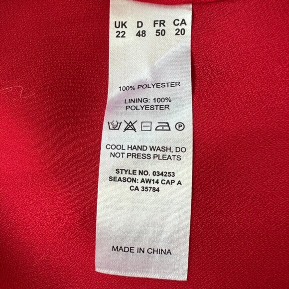 Jacques Verte Plus size red and black polka dot flowy dress short sleeve s20 - Picture 9 of 9